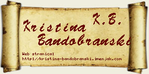Kristina Bandobranski vizit kartica